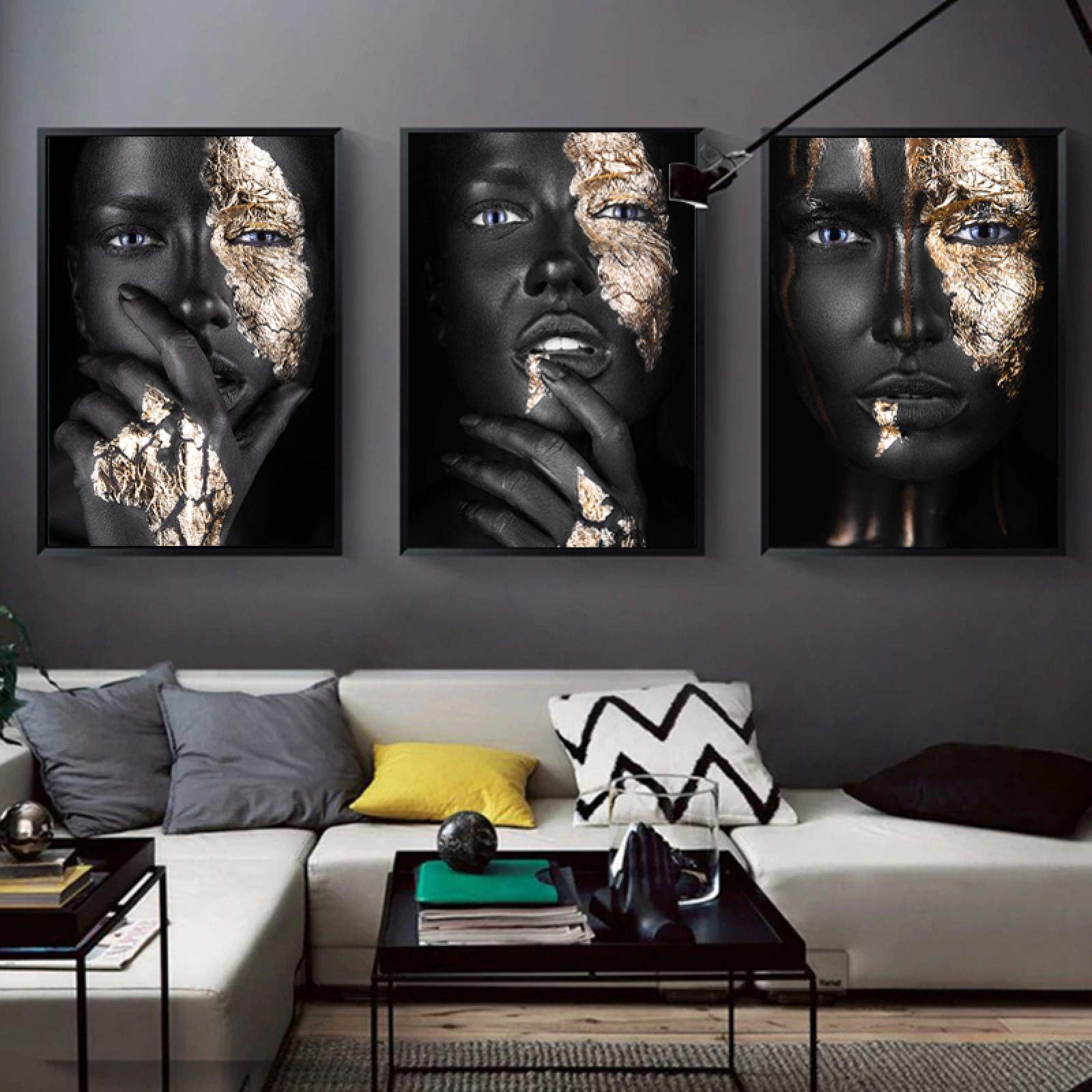 Black Women Paintings For Living Rooms GLOKAKA African American Canvas