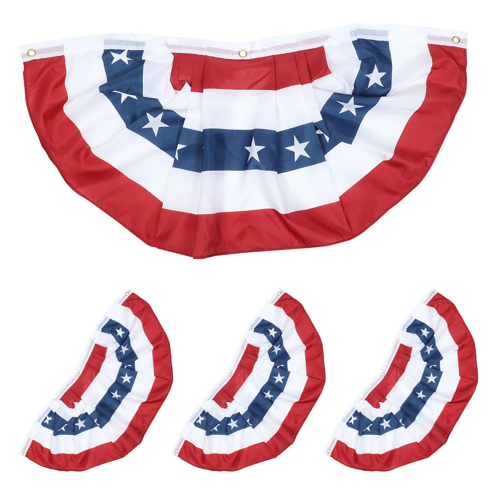 Banderines de bandera americana plisados COLLBATH de poliéster para decoración de interiores y exteriores