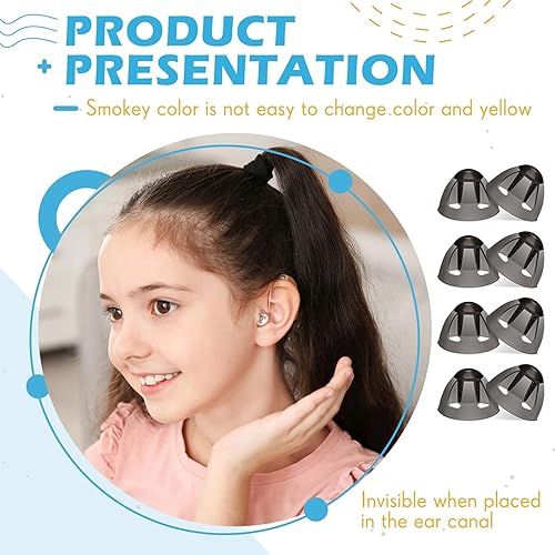 Miniatura 4 de Geiserailie 30 unidades de cúpulas para audífonos de 0.315 in de repuesto para audífonos abiertos, accesorios de audífonos de apertura media,