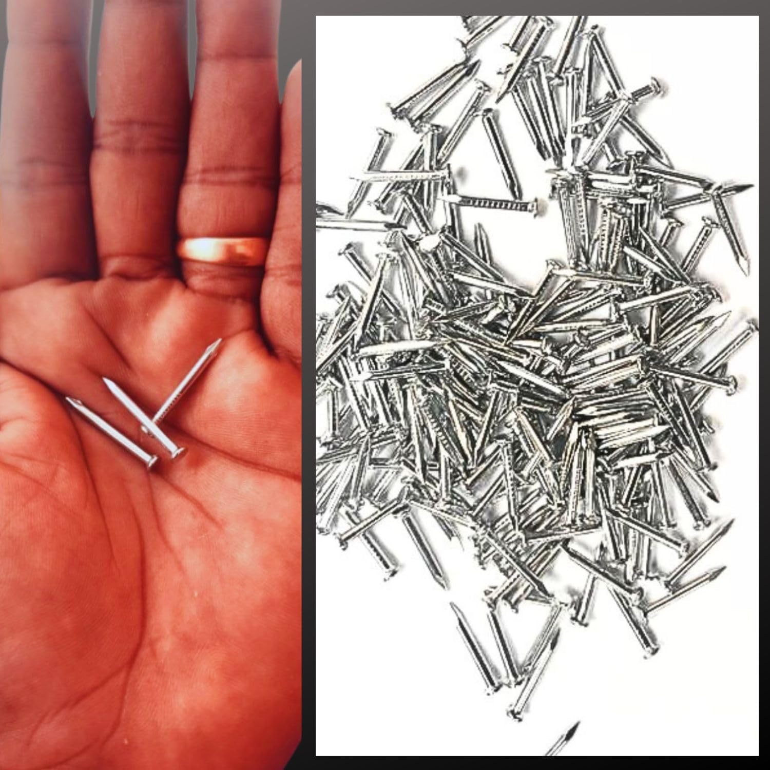 Vedatva Strong Medium Size Hardware keel | Steel Wall Shining Nails | rustproof and Bent Proof Wall Nails for Hanging Photo Frames Picture, DIY Craft (1 inch- 100 peices)-image-42