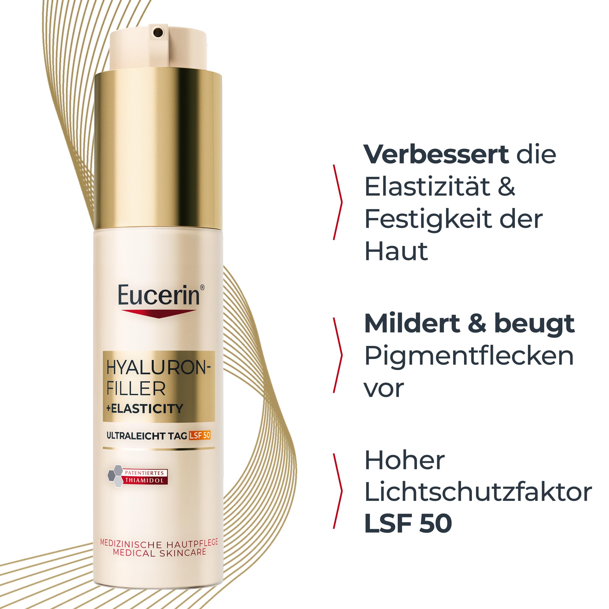 Eucerin Hyaluron-Filler + Elasticity Gesichtspflege-Set | Tagespflege fördert die Hautelastizität, reduziert Falten und Flecken, Anti-Aging Nachtpflege mit Hyaluronsäure und Thiamidol