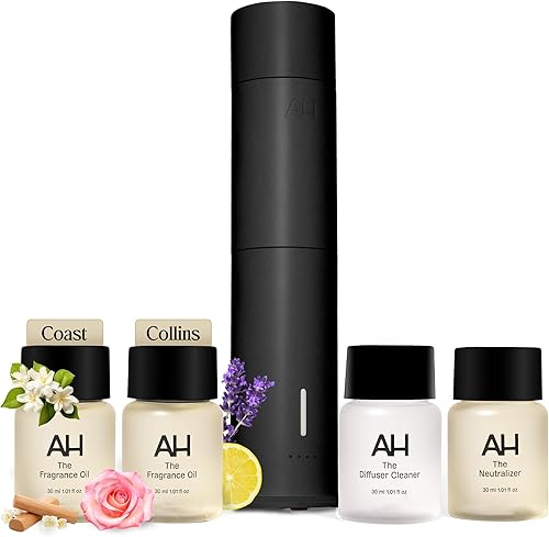 Aura House Ultimate - Difusor inteligente Bluetooth de aire frío con aceites aromáticos, limpiador y neutralizador, sistema completo y sin esfuerzo