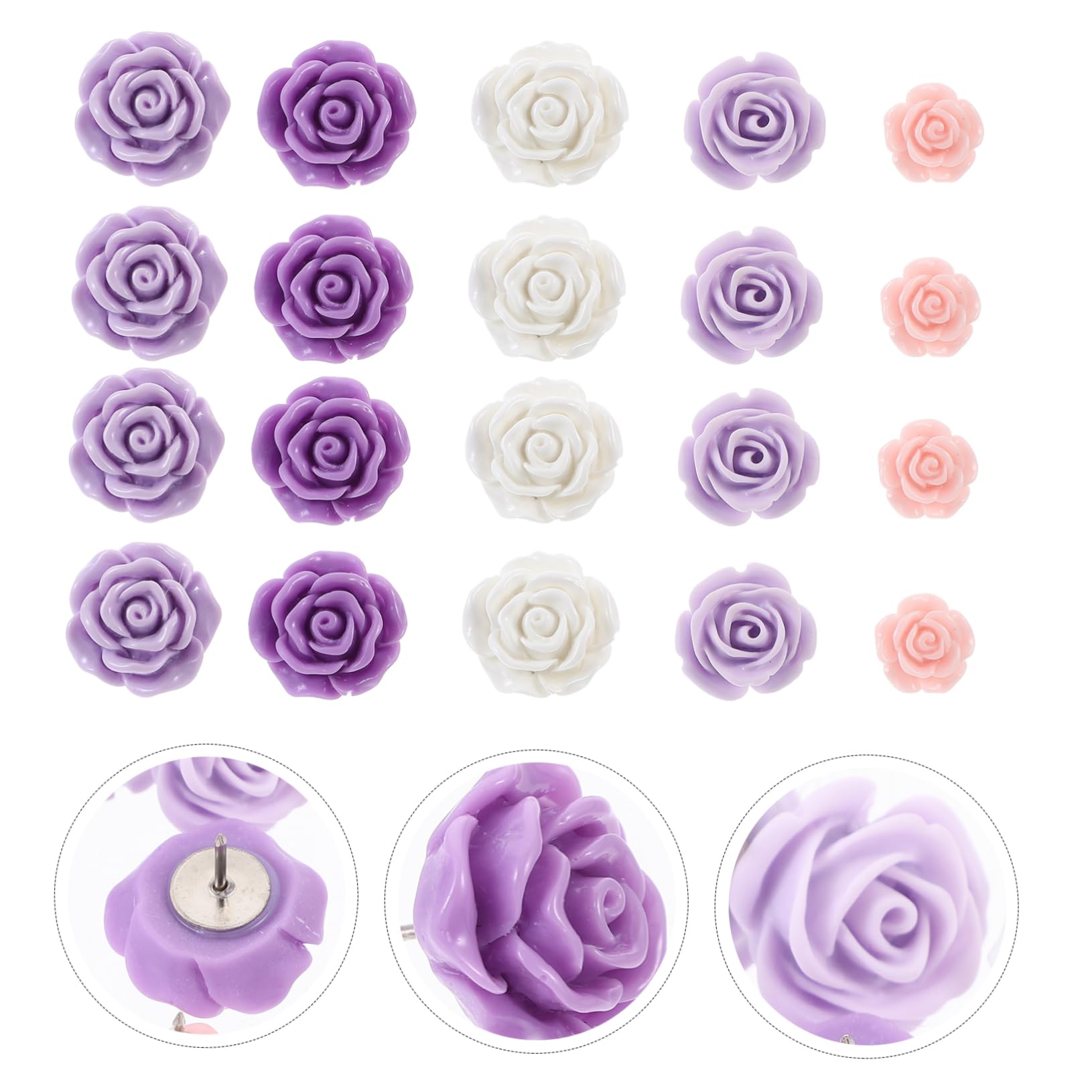 Veemoon 5 Ensembles Épingles À Roses Accessoires Multi Fonctions pour Cartes Et Décorations Épingles Pratiques pour Usage 40 Pièces * 5