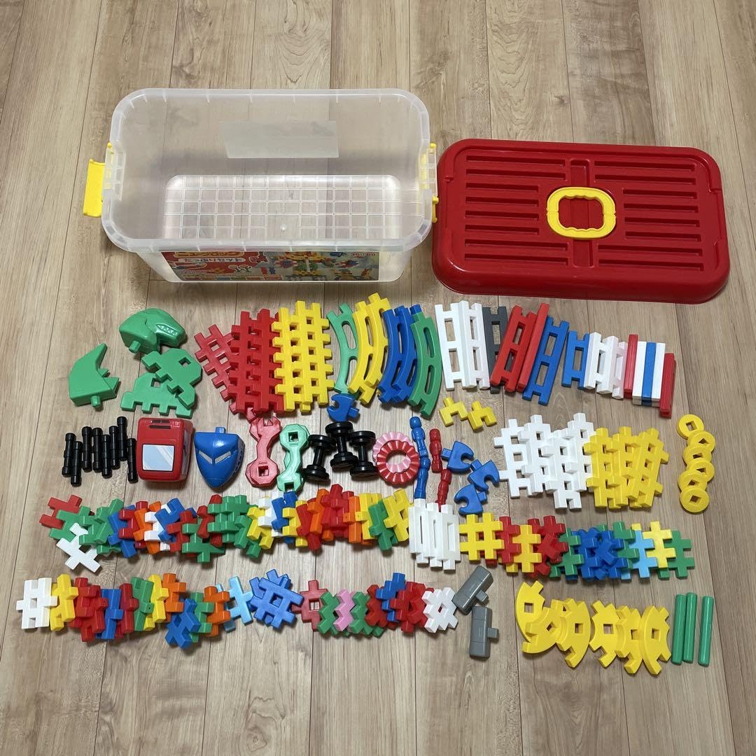 Amazon.co.jp: ブロックセット 収納ケース付き ニューブロック