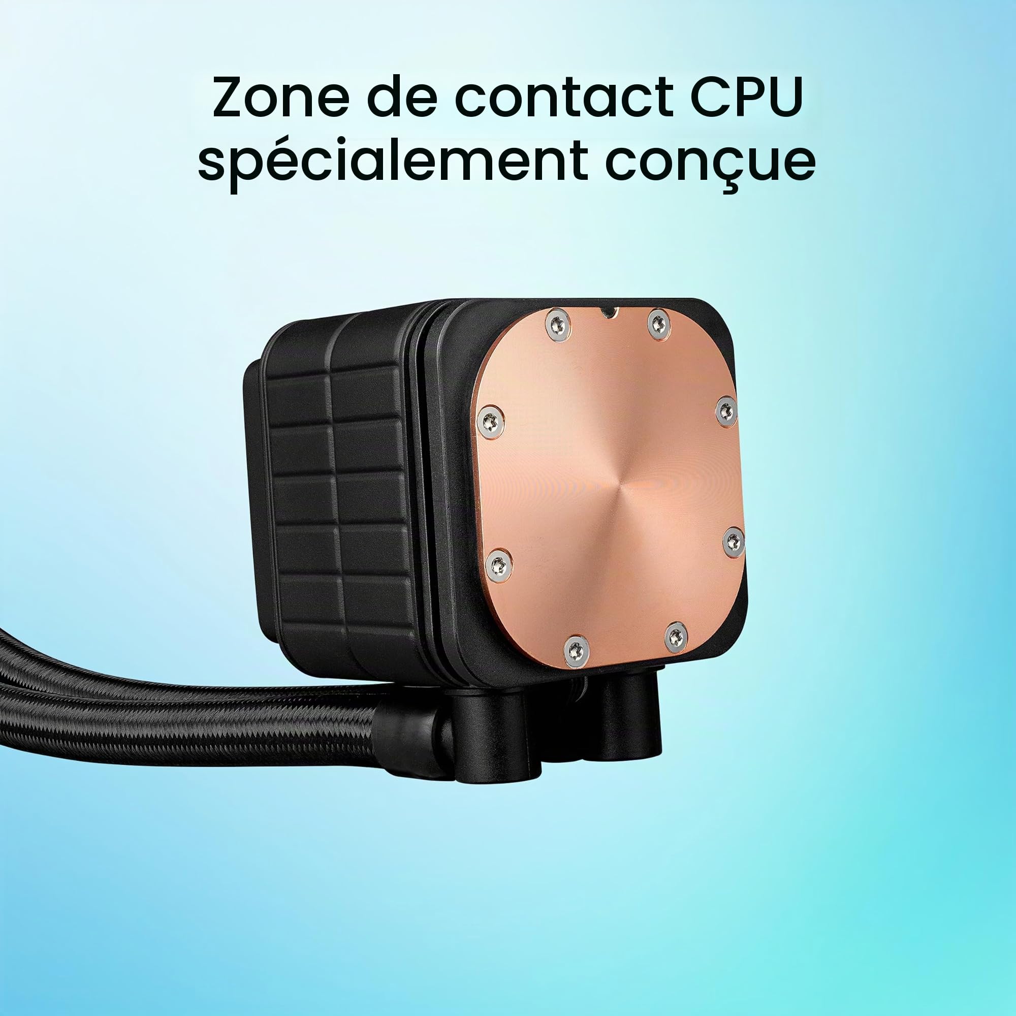 ASUS Prime LC 240 ARGB, Refroidisseur Liquide pour CPU Tout-en-Un avec Zone de Contact avec Le processeur et canaux à ailettes, Bloc d'eau avec lentilles Miroir infinies et Ventilateurs ARGB