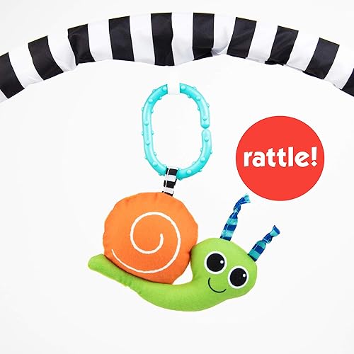 Miniatura 6 de Sassy Tapete de juego para el tiempo boca abajo en blanco y negro para jugar con la barriga o la espalda con juguetes desmontables, a partir de 0