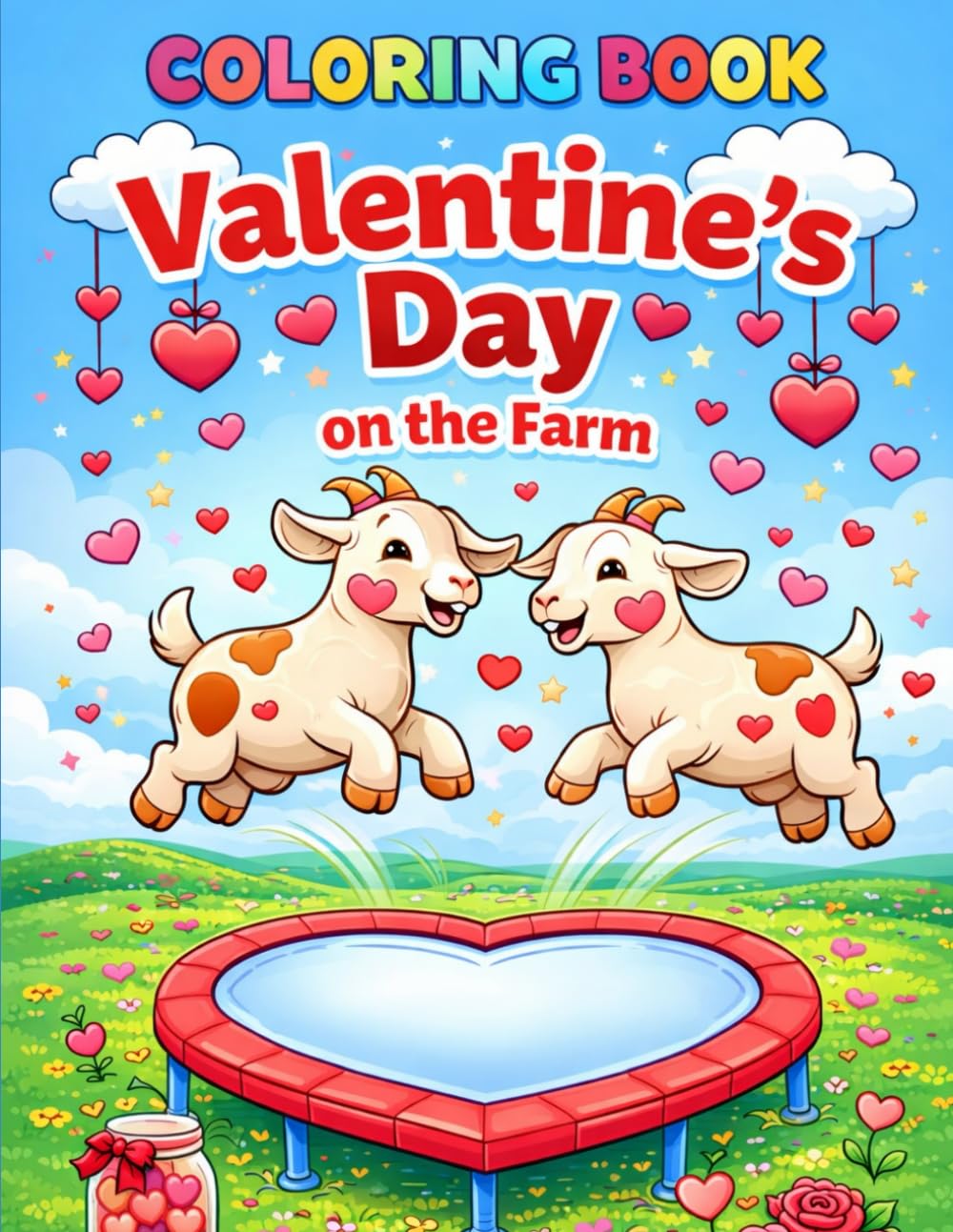 Coloring Book: Valentine's Day on the Farm