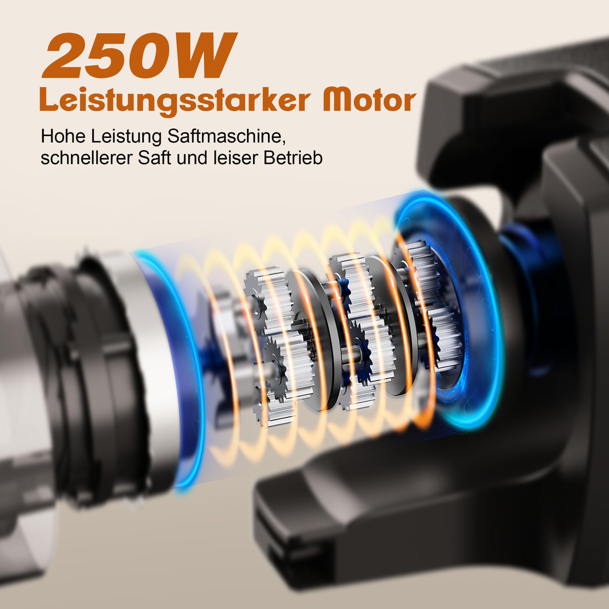 Fretta Entsafter Slow Juicer Testsieger, Entsafter Gemüse und Obst Grün | Einfache Montage & Reinigung，BPA-frei,135MM Öffnung，Ganze Früchte，Leiser，Umkehrfunktion,Hohe Saftausbeute,Leistungsstarke