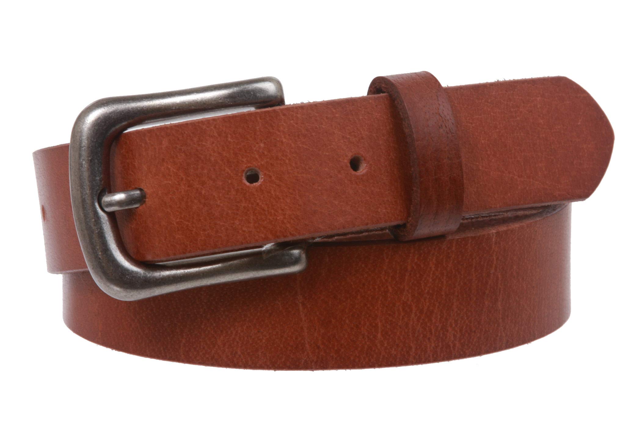 Kids Snap On Top Grain Vintage Genuine Leather Belt, Tan | 20 Inch