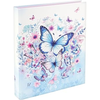 goldbuch 37 155 Ring Binder A4 Butterfly Garden 26 x 32 x 4 cm Blue White