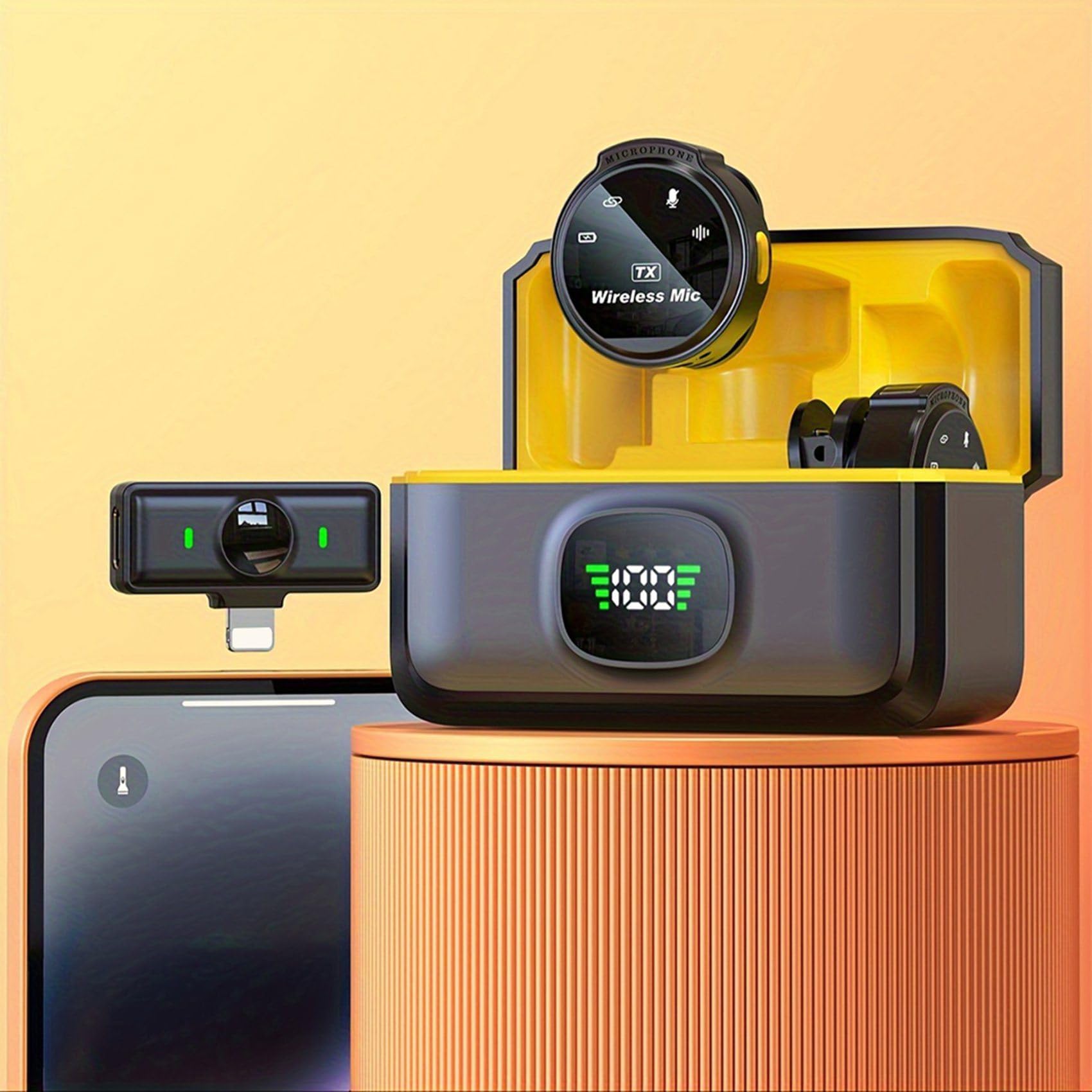 4X J6 Bezprzewodowy Mikrofon Krawatowy Plug & Play do Nagrywania Wideo, Transmisji na Żywo, Vlogów i Wywiadów, IOS