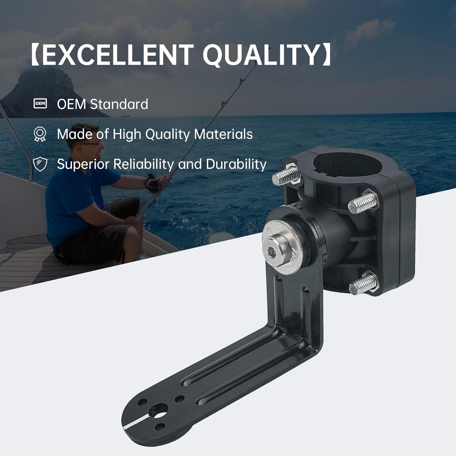 010-12970-00 Adjustable LiveScope LVS32 Transducer Pole Mount, Panoptix Perspective Mode Mount Kit, Trolling Motor Mount Compatible with Panoptix LiveScope LVS32 Transducer