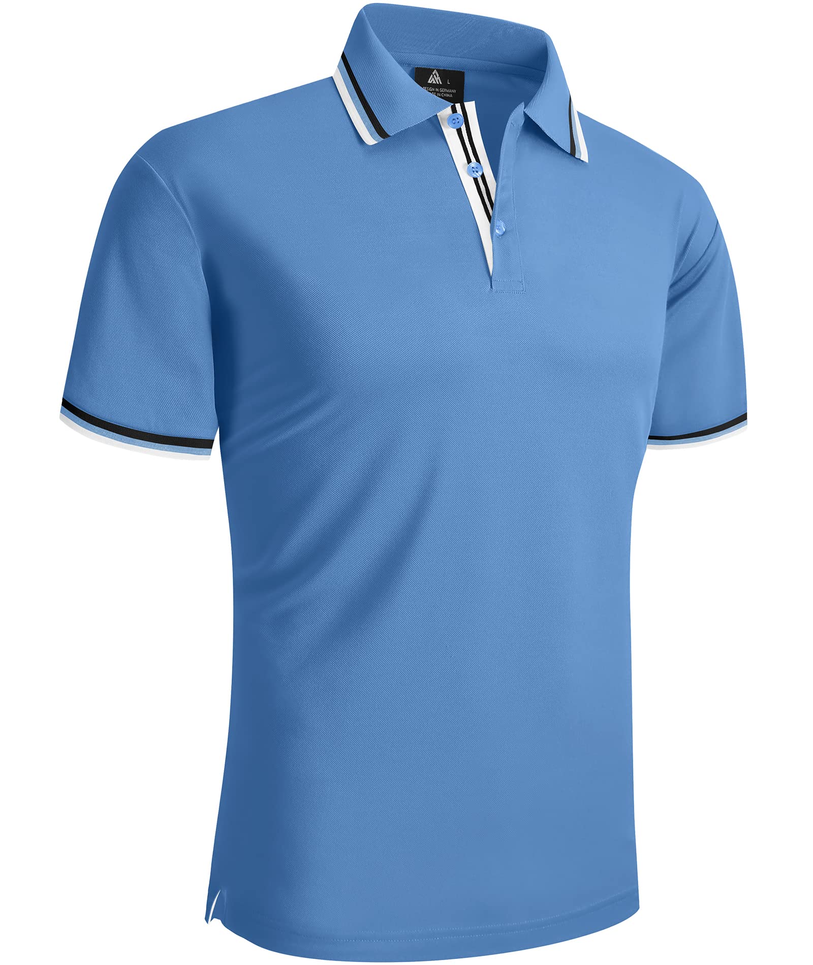 SwissWell Polo Uomo Manica Corta Asciugatura Rapida Traspirante Golf T-Shirt Tennis Polo Shirt Estiva per Uomo Casual Golf Top T-Shirt