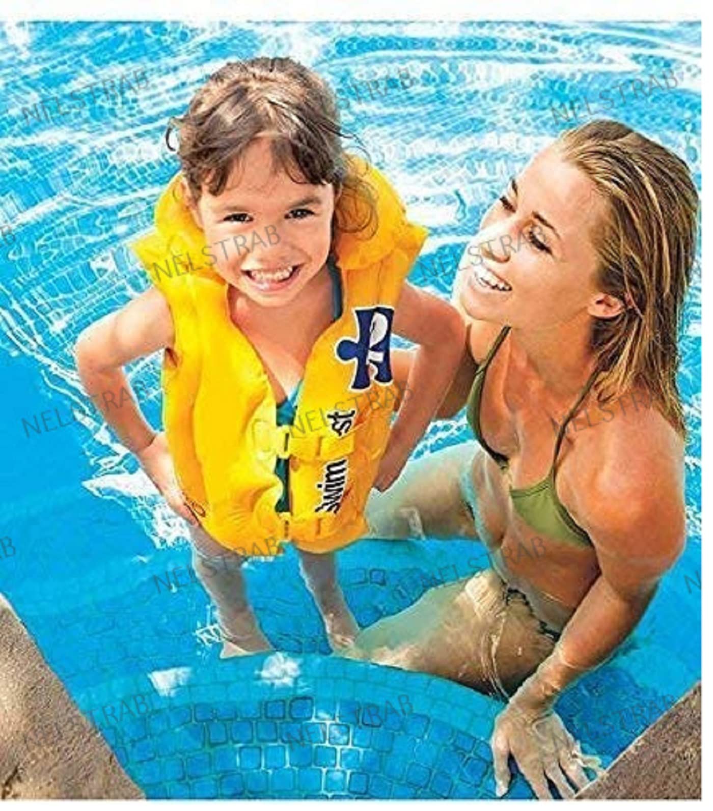 NELSTRAB:- Pool Party Swim Vest Jacket, Kids Girls Boys, 3-6 Year 4