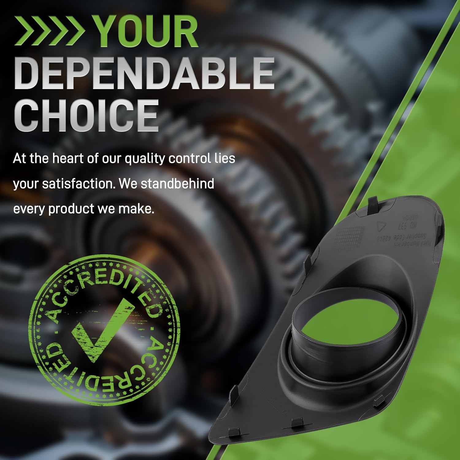 Pair Fog Light Lamp Bezel Cover Front Left Driver and Right Passenger Side Compatible with Dodge Journey 2011-2019 68088687AB 68088686AB CH1038148 CH1039148