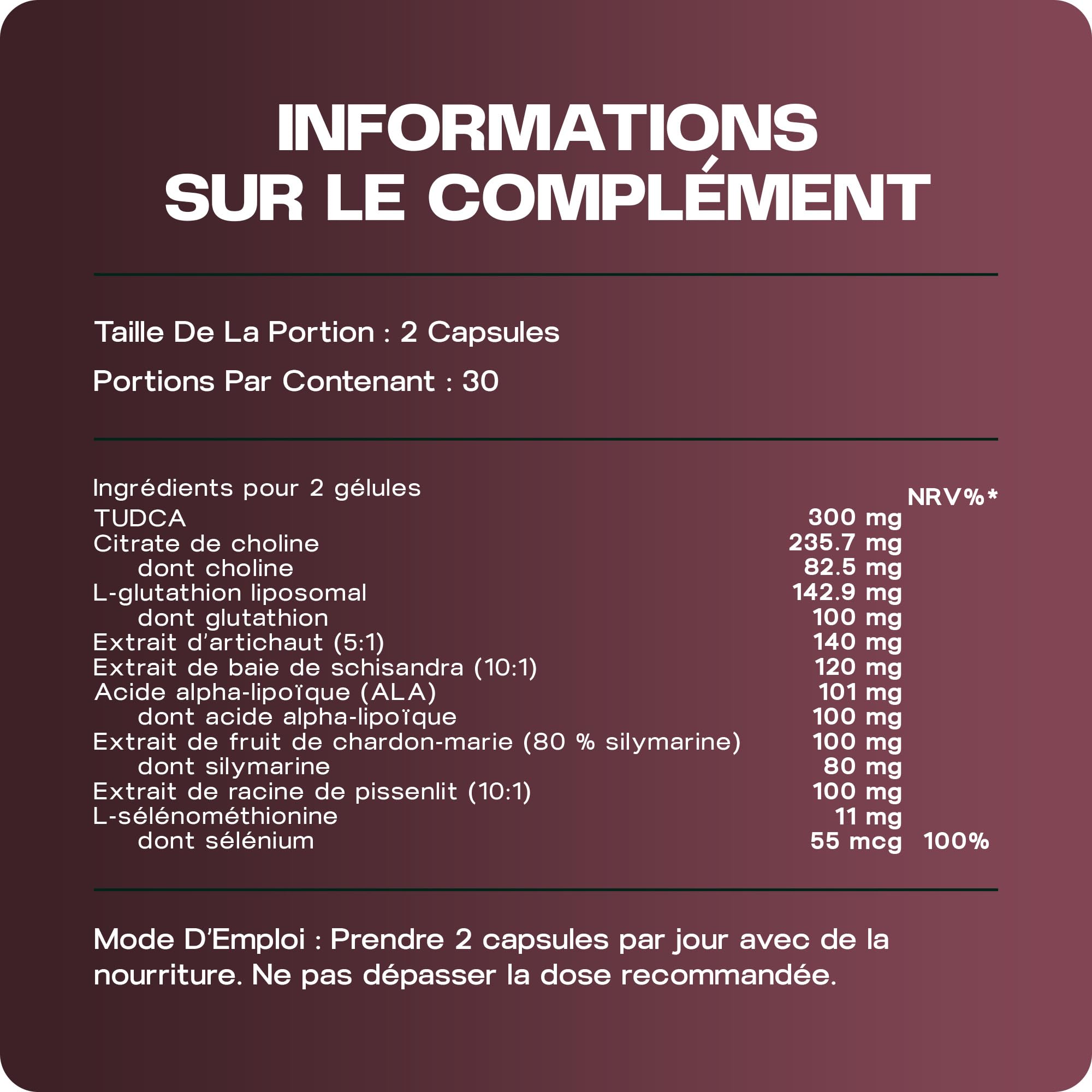 TUDCA 300 mg – Complexe Foie & Thyroïde | Avec Chardon-Marie, Choline, Glutathion Liposomal & Sélénium, 60 Gélules, Fabriqué dans l’UE