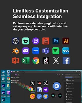TreasLin VSDinside Streaming Controller Deck Visual Shortcut Keyboard with 12 Customizable Macro Keys to Trigger Actions in OBS Twitch YouTube for Content Creators Streaming Gaming Compatible with PC & Mac N3 White