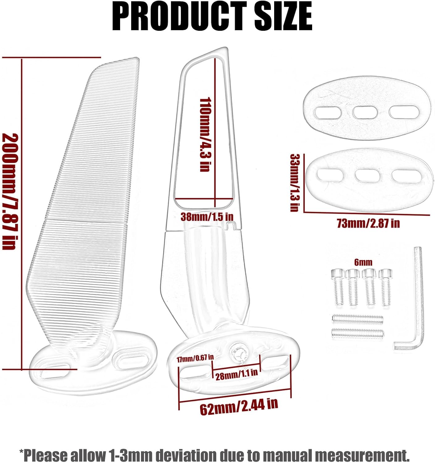 Motorcycle Mirrors Stealth Wind Wing Side Rearview Mirrors Compatible With 2025 Ninja 500 400 650 300 ZX6R ZX10R ZX4RR GSXR 1000 600 750 CBR 600RR 1000RR CBR500R