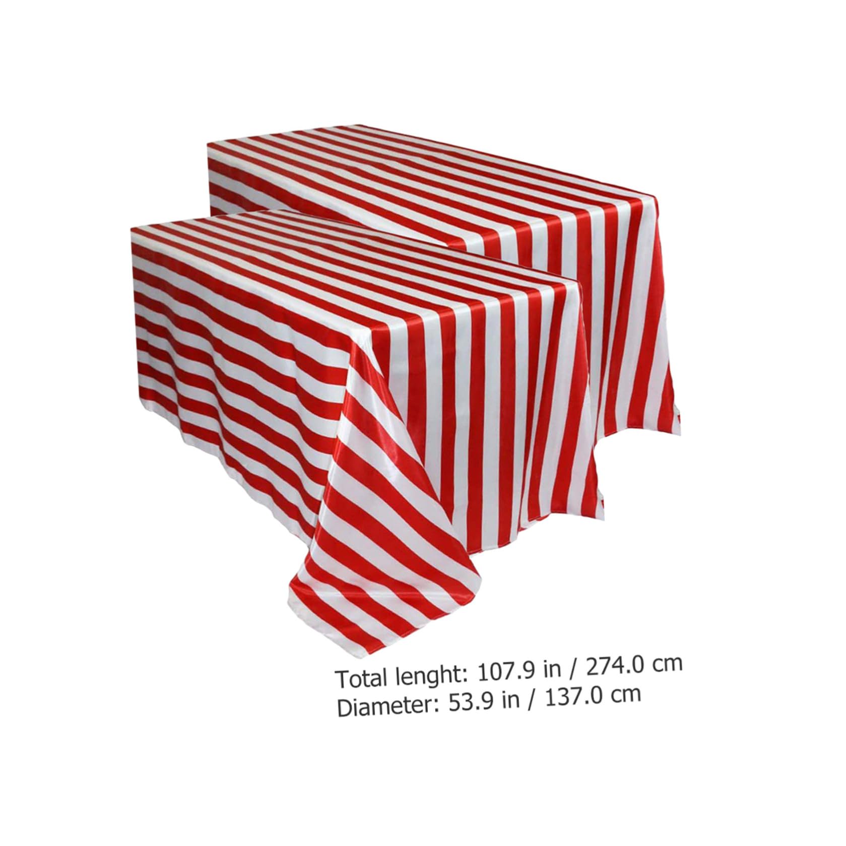 Manteles de Rayas Rectangulares Impermeables de Plástico, 2 Piezas