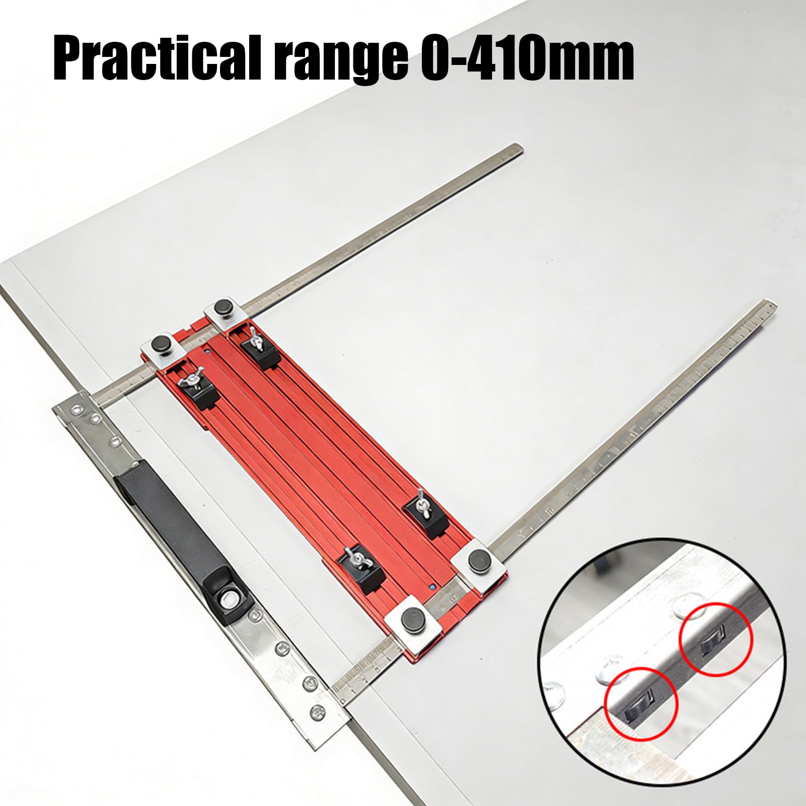 Guía de Borde para Posicionamiento de Corte Posicionador Ajustable para | Herramienta de Posicionamiento para Carpintería para Sierra Eléctrica Manual y Máquina de Corte