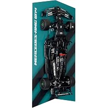 Wall Mount Display Stand Compatible with LEGO Technic 42171 Mercedes-AMG F1 W14 E Performance UV-Printed Background Art Wall Display Set Not Included