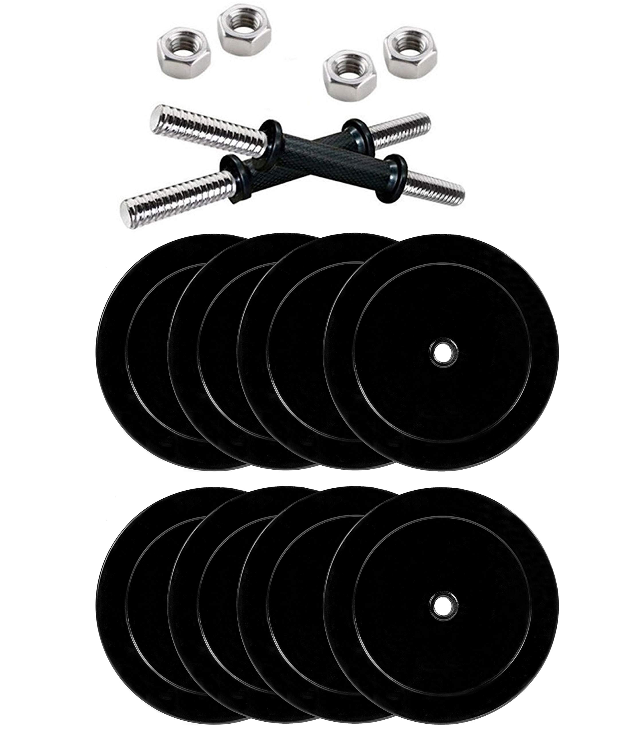 GYM INSANE Dumbbell Set, 20Kg Adjustable Rubber Dumbbell Set With 1 Pair of Adjustable Solid Dumbbell Rods & Rubber Dumbbell Plates, Home Gym Combo, Exercise & Fitness Sets (B0CXZ5G133) Amazon Price History, Amazon Price Tracker