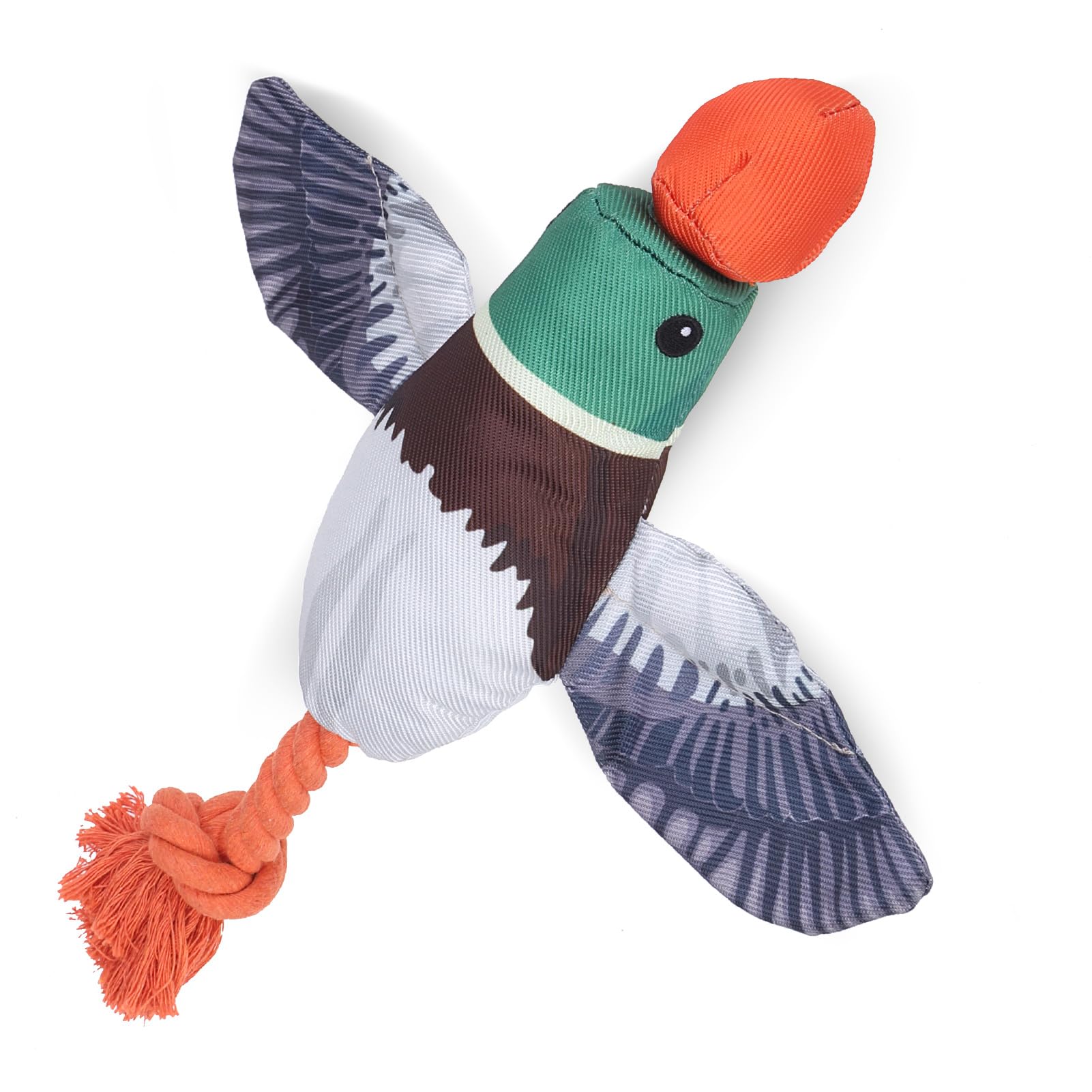 EXPAWLORER Duck Dog Toy Launcher - Flying Fetch Toy for Dogs, Interactive Squeaky Bird Toys Slingshot Toss Thrower, Floats on Water Outdoor Fun for