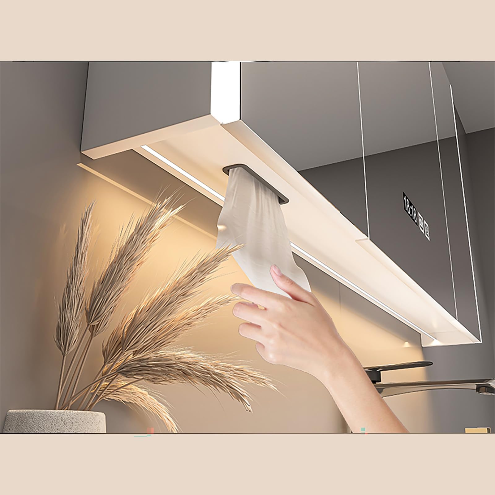 Amazon.co.jp: Muokd ミラーキャビネット 洗面所鏡 LEDライト付き 収納