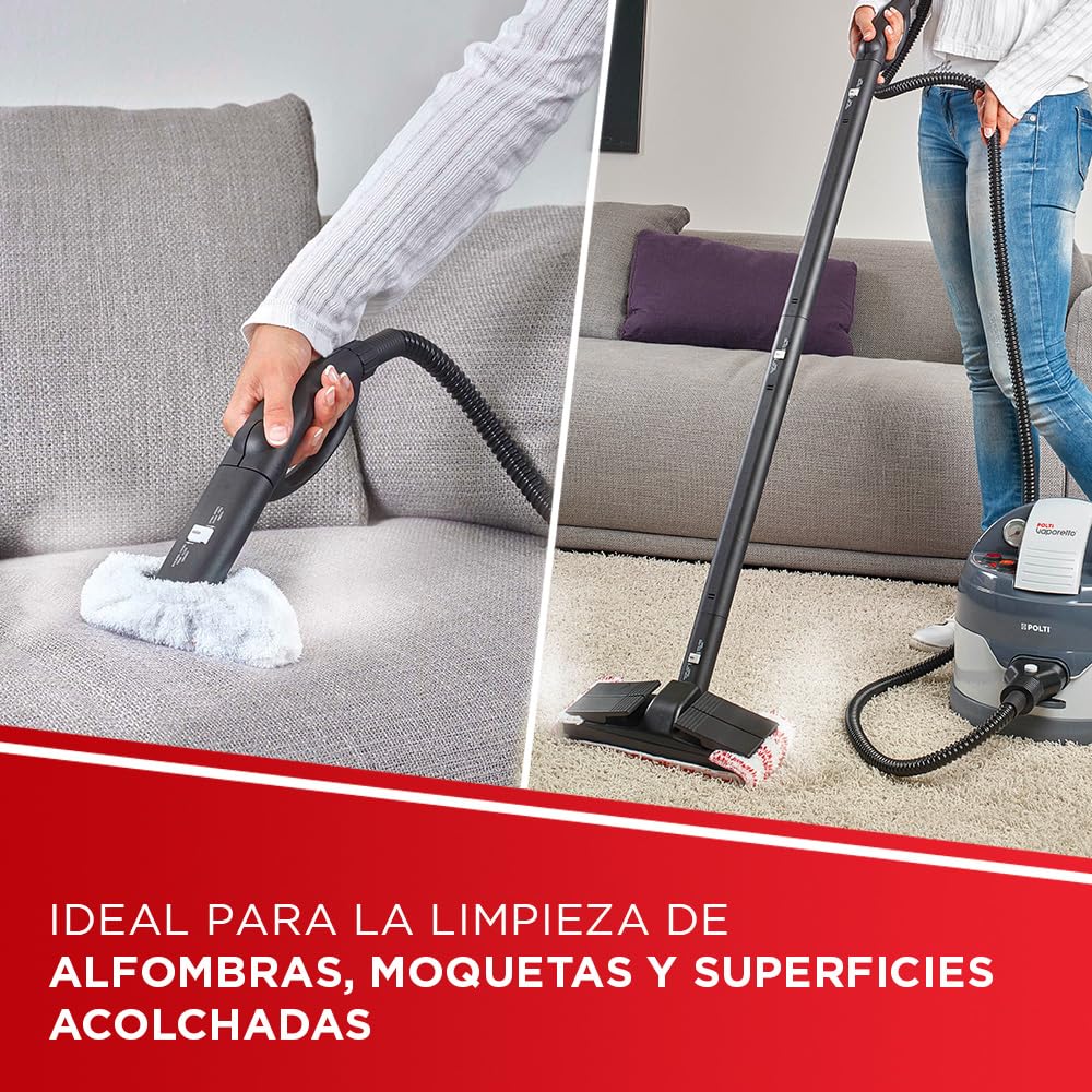 Polti Vaporetto Eco Pro 3.0 con 20 Ampollas Kalstop Antical, Limpiador a Vapor con Caldera y Tapón de Seguridad, 2000 W, Depósito 2 L, 9 Accesorios, Fabricado en Italia, Gris