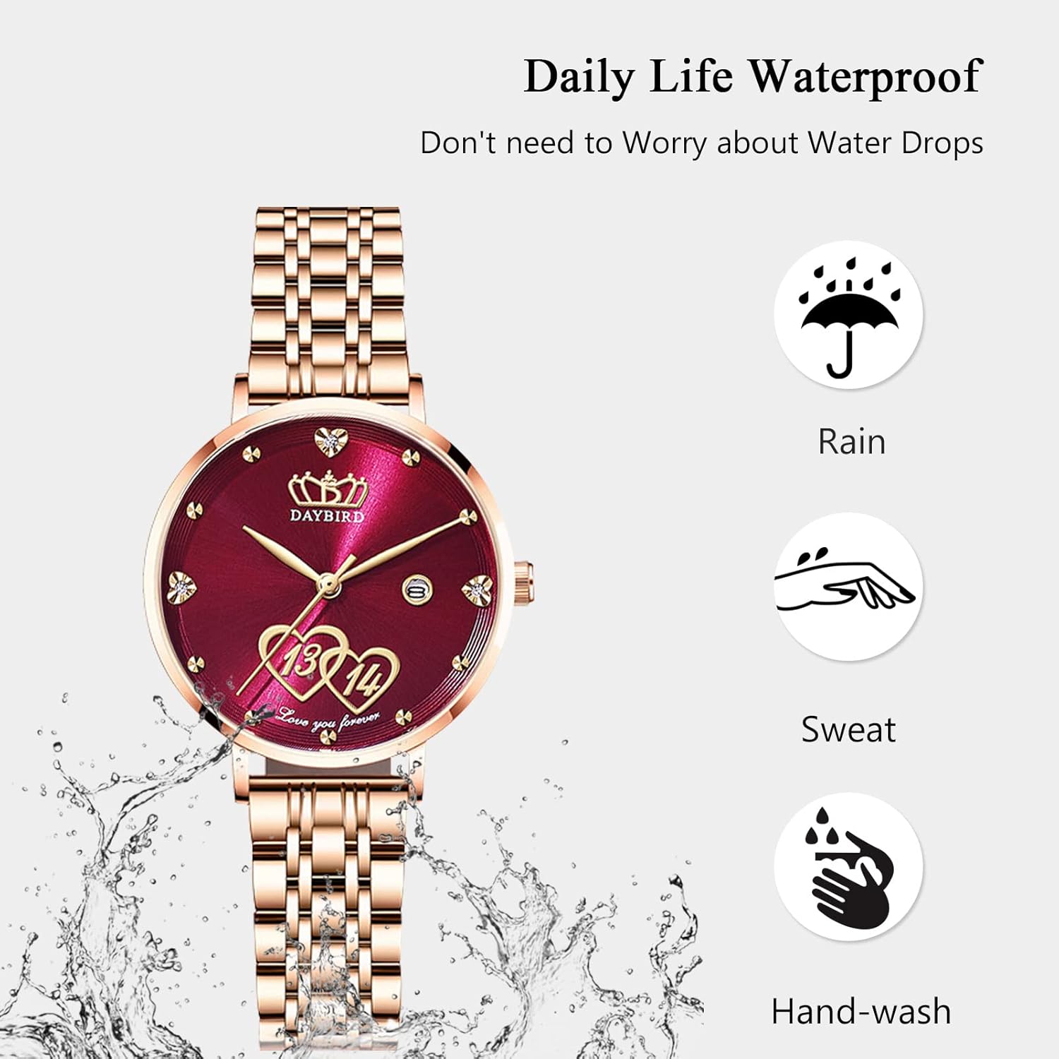RORIOS Moda Donna Orologio Impermeabile Analogico al Quarzo Orologio con Cinturino in Acciaio Inox Orologi da Polso Calendario Diamanti Orologio per Donna RORIOS Moda Donna Orologio Impermeabile Analogico al Quarzo Orologio con Cinturino in Acciaio Inox Orologi da Polso Calendario Diamanti Orologio per Donna