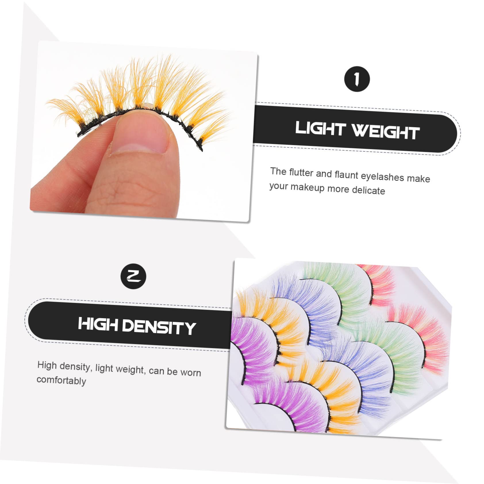 DOITOOL 25paare Fünf Bunter Faux Wimpern Weiche Natürliche Fake Lashes Für Elegantes Makeup Für Frauen Die Einen Glamourösen Look Suchen