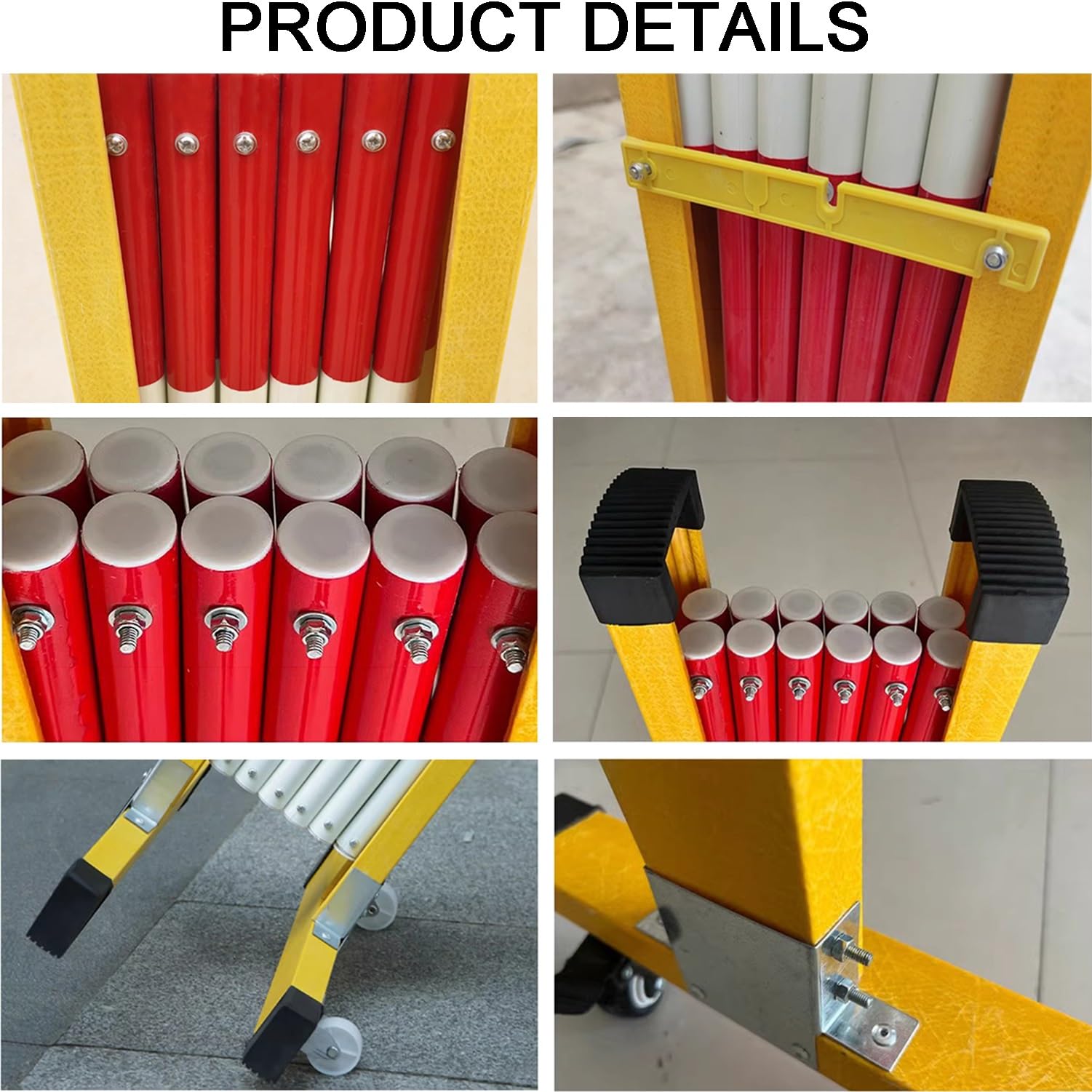 Genérico Barrera de Seguridad Plegable portátil - Valla de tráfico de Tijera metálica Extensible para Exteriores, 1,2 x 2 m, Color Rojo y Blanco - Ideal para Seguridad Vial, gestión de Eventos y Obra