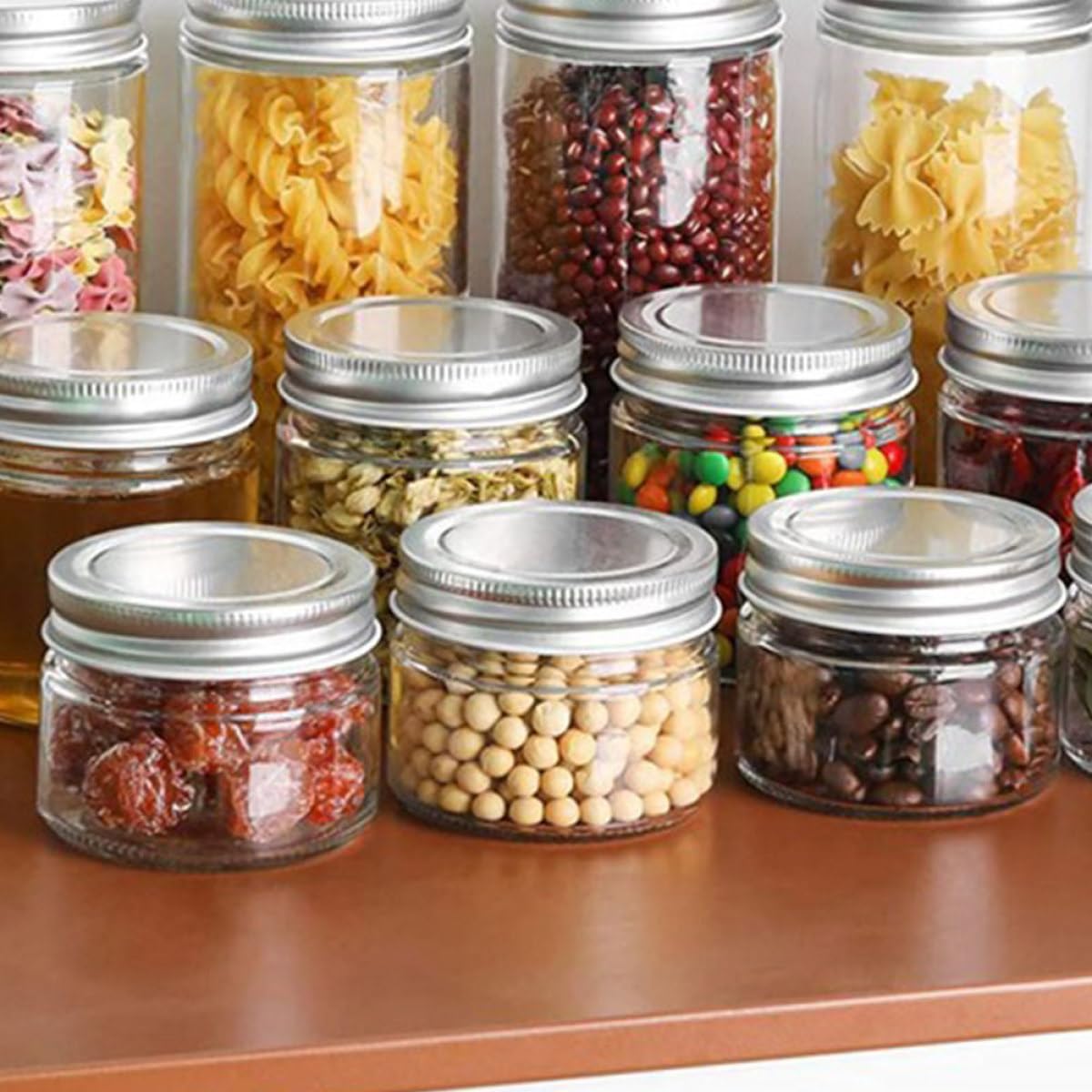 BESPORTBLE 6stücke Gewürzgläser aus Glas Transparente Marmeladengläser mit Deckel Honigbehälter für Küche und Zuhause als Gewürzspender und Küchenbehälter