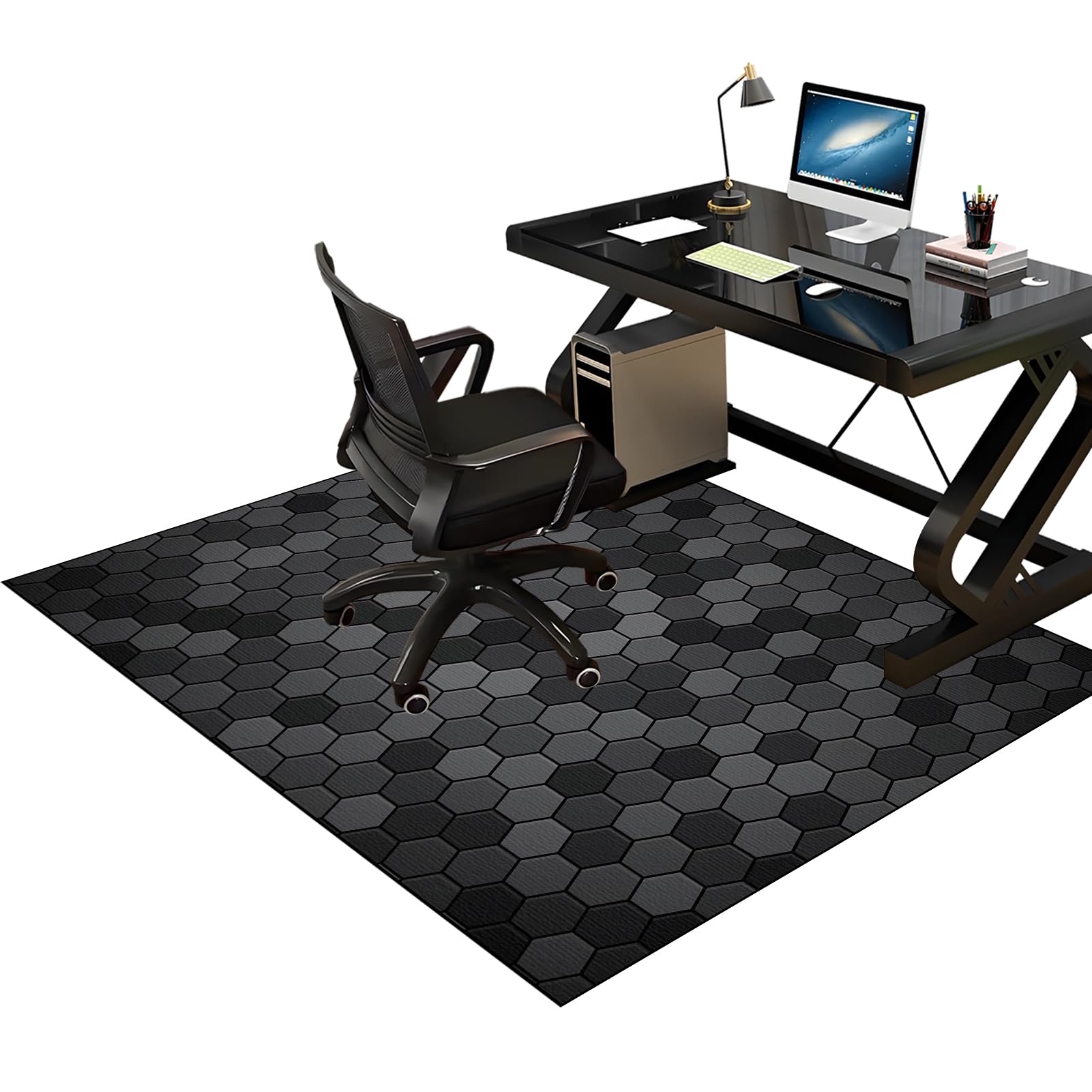 Tkuhknag Color 980 Office Gaming Chair Mat Non-Slip, Office Chair Mats For Carpeted Floor, Desk Chair Mat, 130 X 150 Cm Floor Protector Mat, Multi-Purpose Chair Mat For Floor Office Desk Hardwood Floors Tile Laminate