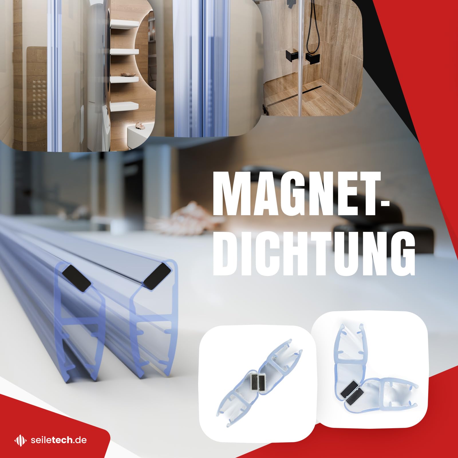 Joint Magnétique KD04-2000 Mm Avec Bande Magnétique Noir