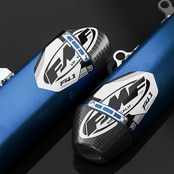 FMF Exhaust Factory 4.1 Decals 2 Pack Black/White FMF-BlkWht-GLS