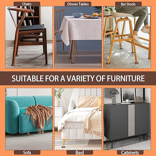 Miniatura 6 de Almohadillas de goma antideslizantes para muebles, paquete de 4 unidades de 2.5 pulgadas