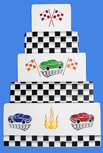 Miniatura 6 de Designer Stencils C721 Plantilla de grado alimenticio para tartas de ajedrez, 4 x 12, 75 x 0,75 pulgadas cada cuadrado