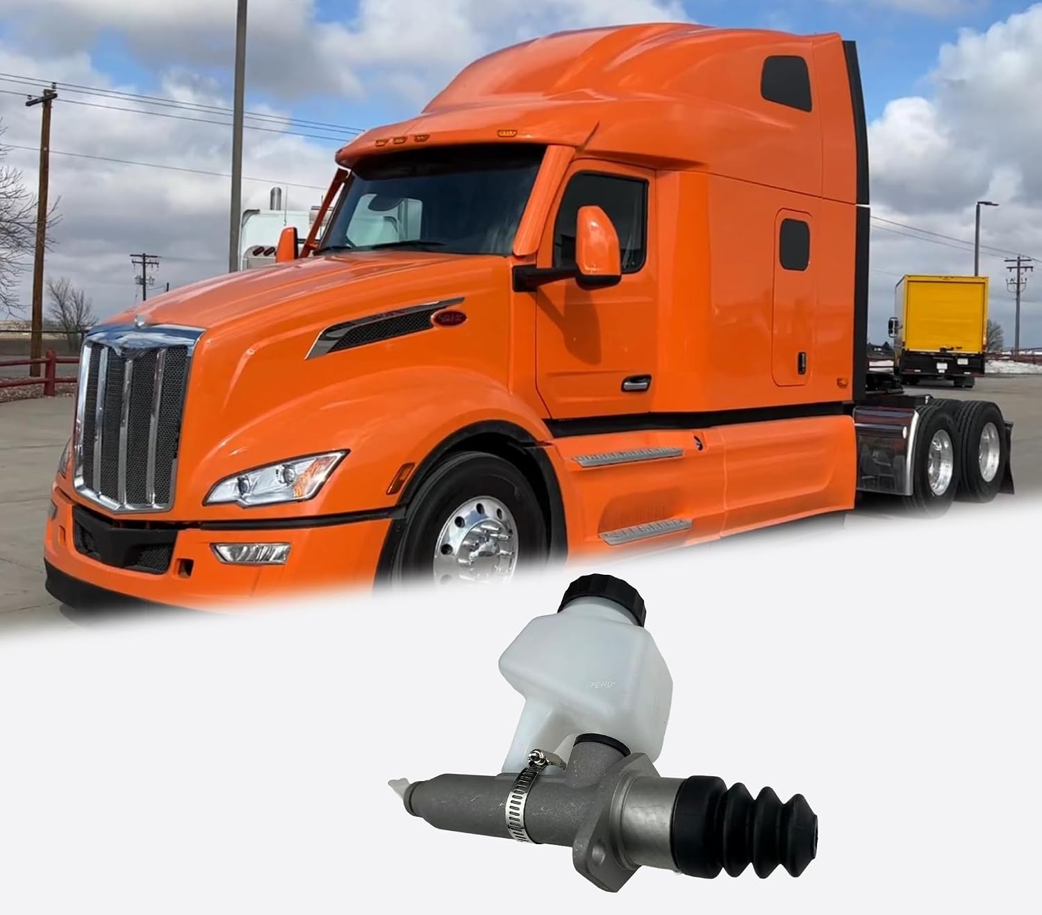 E17-6011, 1000284701AM Clutch Master Cylinder for PACCAR | for PACCAR Kongsberg Kenworth Peterbilt 2013-2021, Replacement for E17-6011, 1000284701AM, Heavy Duty