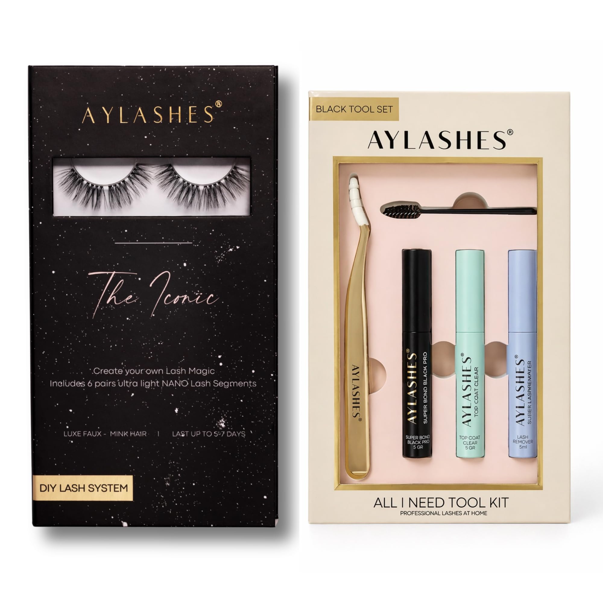 Aylashes The ICONIC Starter Kit per ciglia finte (12-15 mm)