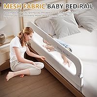 Vista 5 de Rieles plegables para cama infantil, parachoques de protección para cuna, riel lateral de cama seguro para camas individuales, queen, king