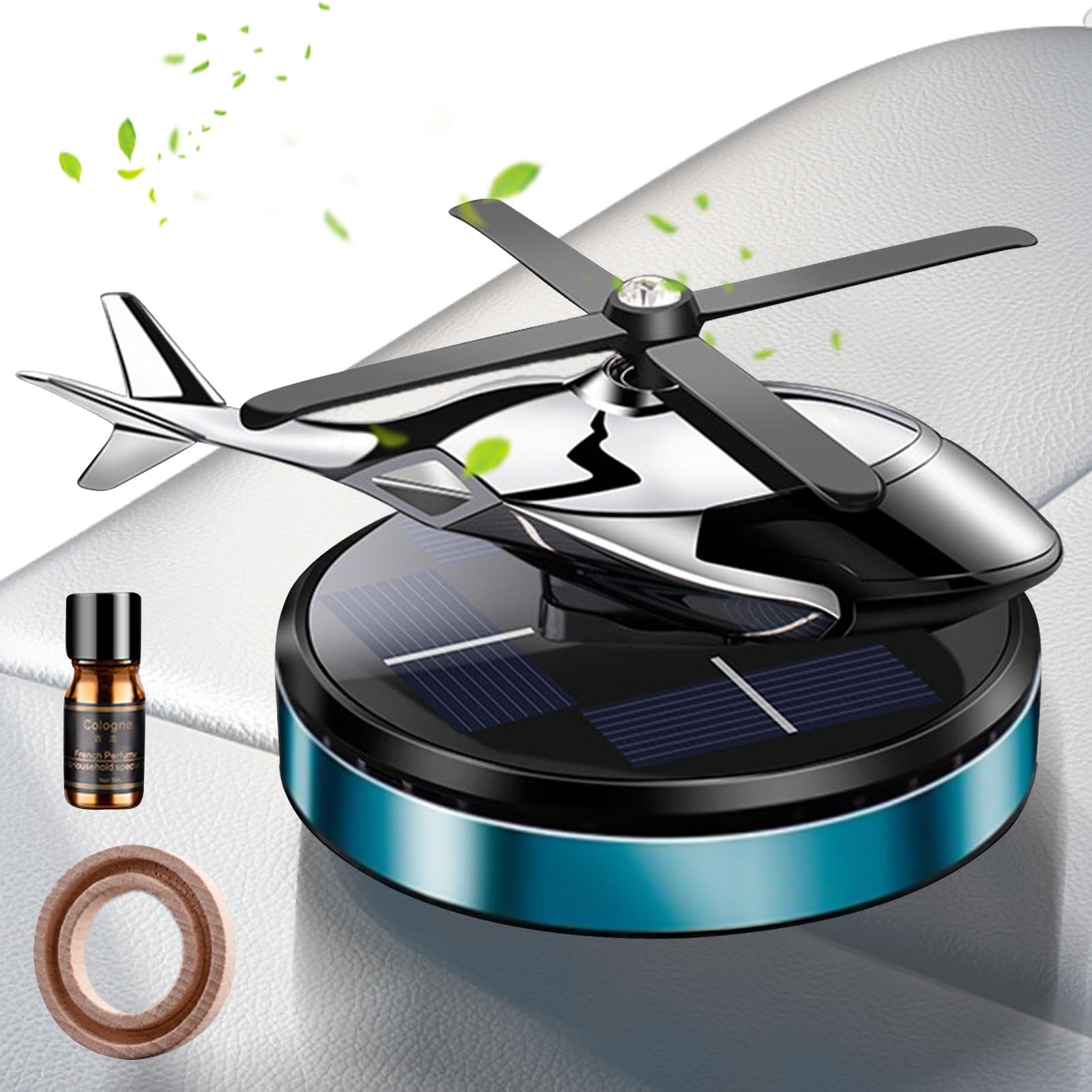Solarny odświeżacz powietrza do samochodu, helikopter samochodowy, długotrwały zapach samochodowy, obrotowy dyfuzor słoneczny, dyfuzor olejków aromaterapeutycznych, naturalne perfumy samochodowe