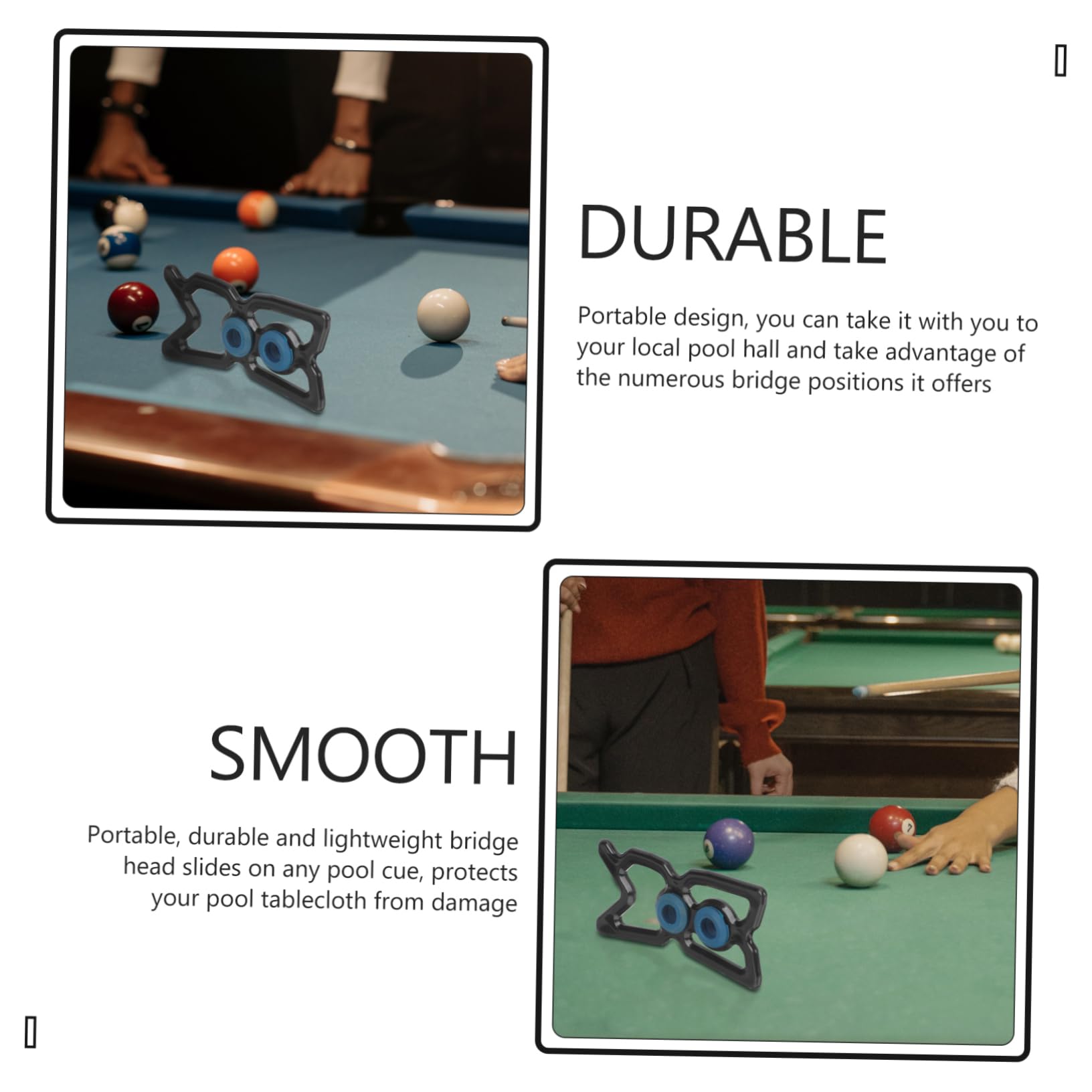 VANZACK 3pièces Support De Queue De Billard Portable Repose-Queue à pour Billiards Rack Stable pour Accessoires De Snooker Et