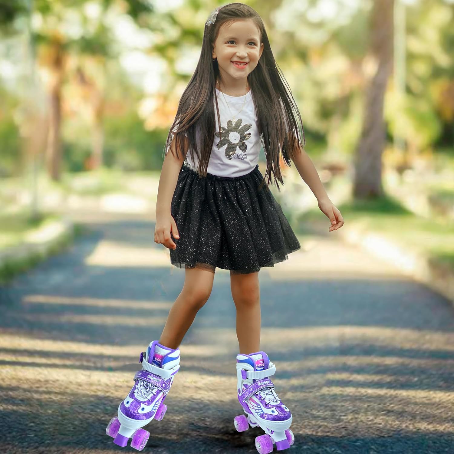 Roller Skates for Boys Girls, Kids Skates, Adjustable Roller Skates with Light Up Wheels for Ages 3-12 RollerSkates for Youth Beginner