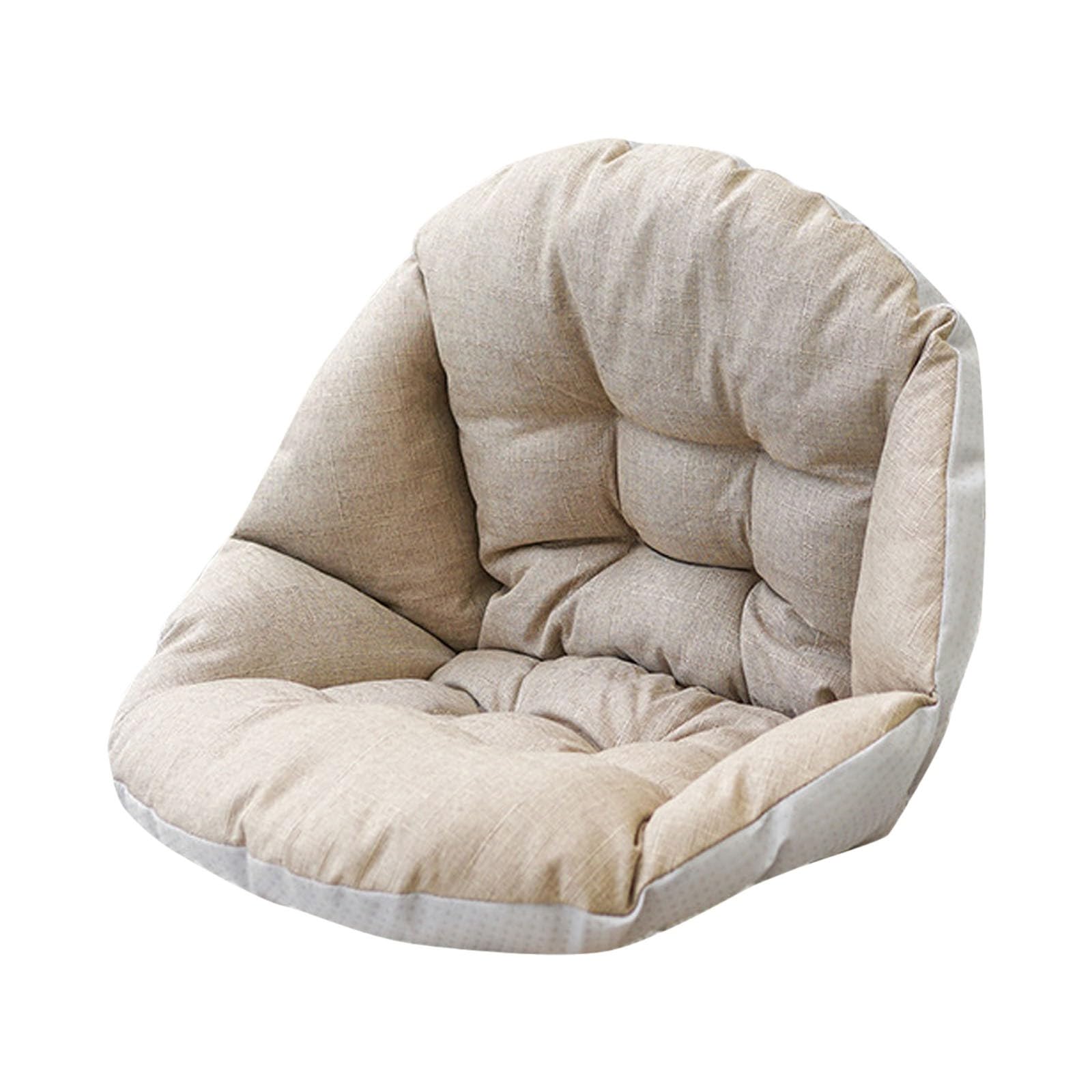 Hängesessel Kissen Sitzauflage für Hängekorb Sitzkissen Soft Polster Auflage für Polyrattan & Rattan Hängeschaukel Rückenkissen für Hängesitz Indoor & Outdoor Dekokissen (Beige)