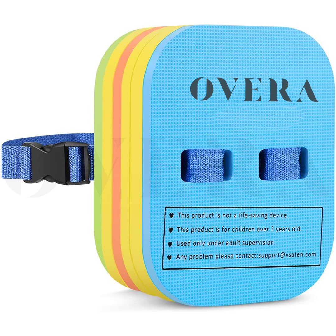 Overa Back Float Safety Swim Trainer Swimming Bubble Belt with Adjustable Split Layers Swim Bubbles Belts Secure Clip Buckle Progressive Swim Floaties for Kids Toddler Children Sport Pool Lesson
