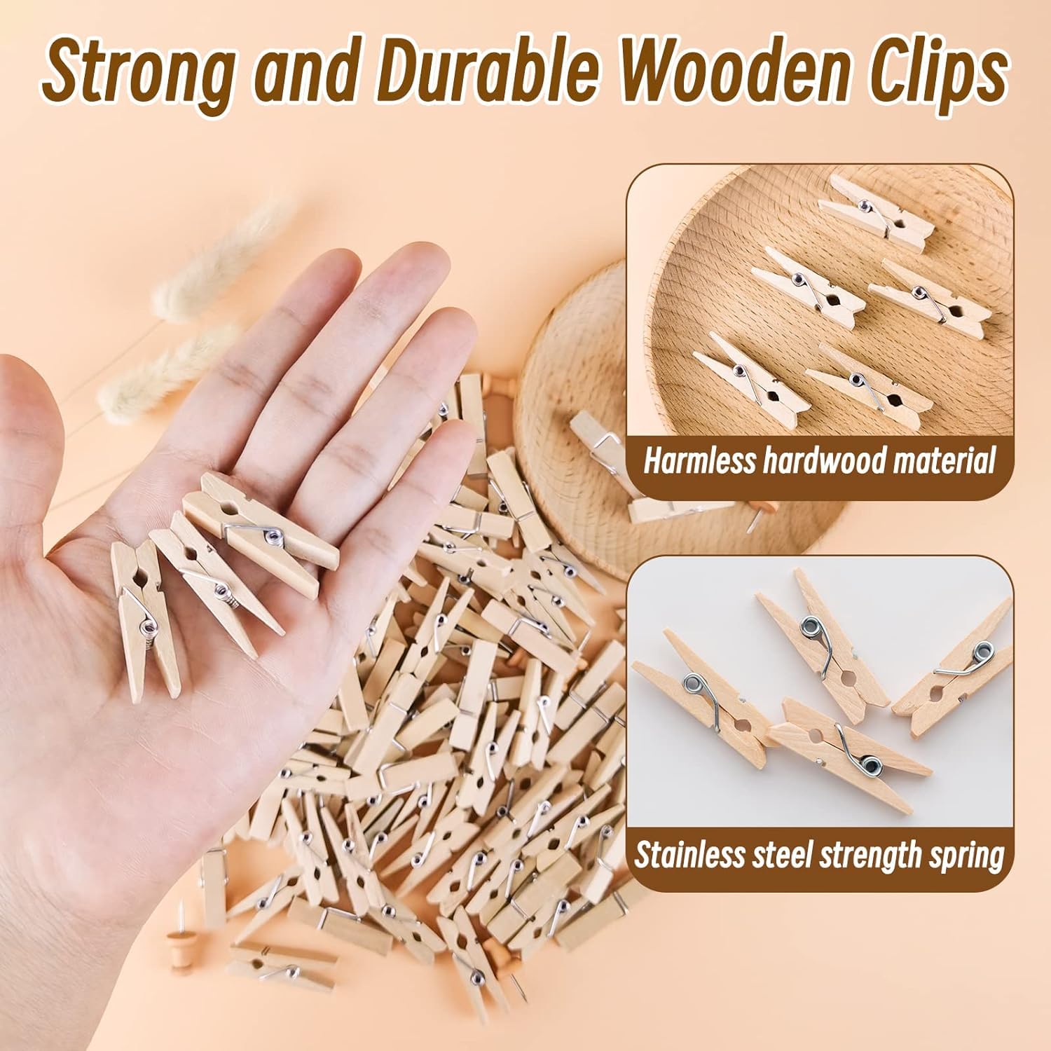 Pinces à Linge En Bois « Jumbo » | Brosses à Habits Et Lessive | Ménage