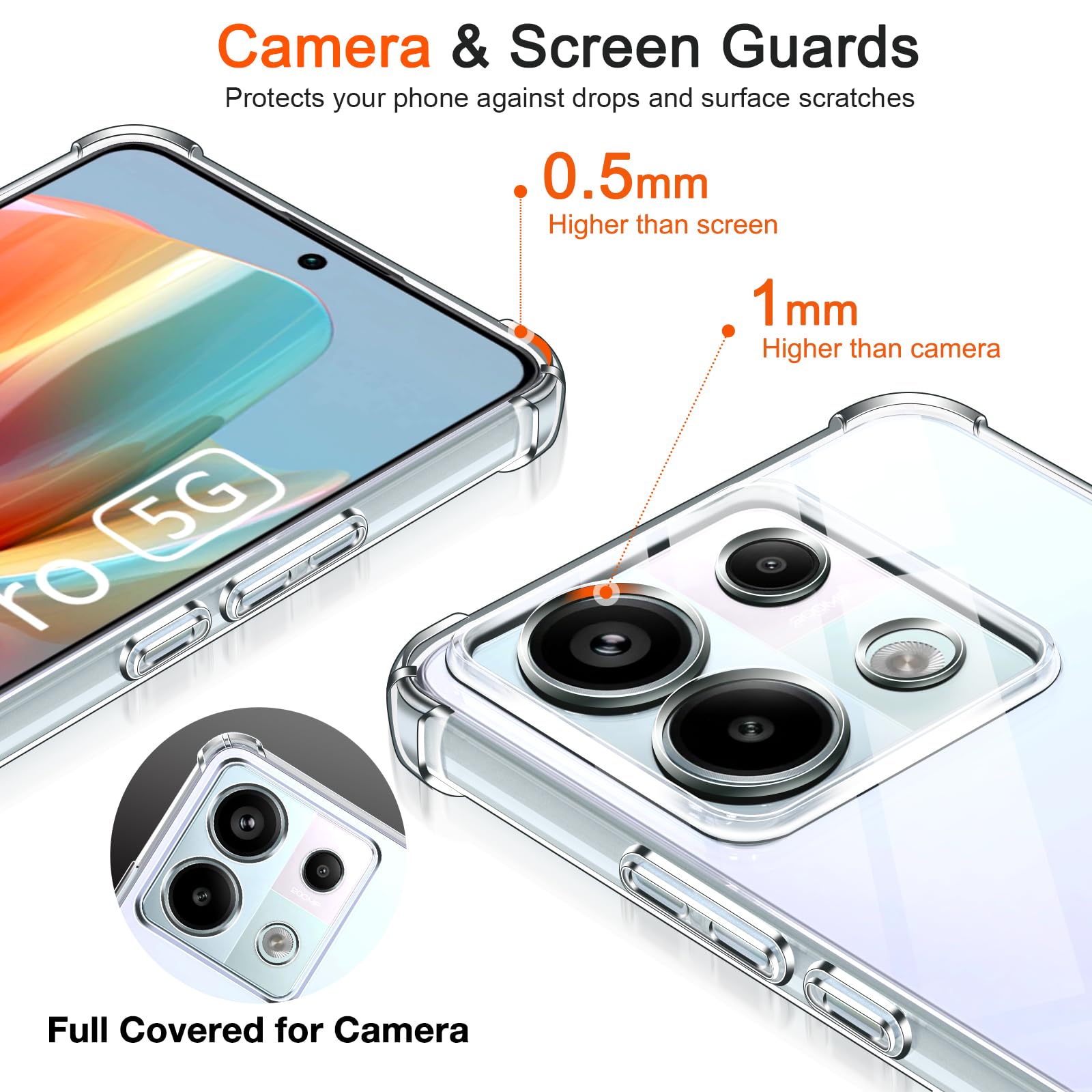 iVoler Cover per Xiaomi Poco X6 Pro 5G, Custodia Antiurto