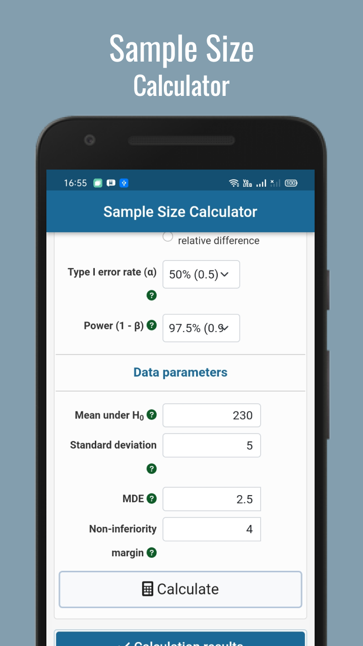 Sample Size Calculator:Amazon.de:Appstore for Android