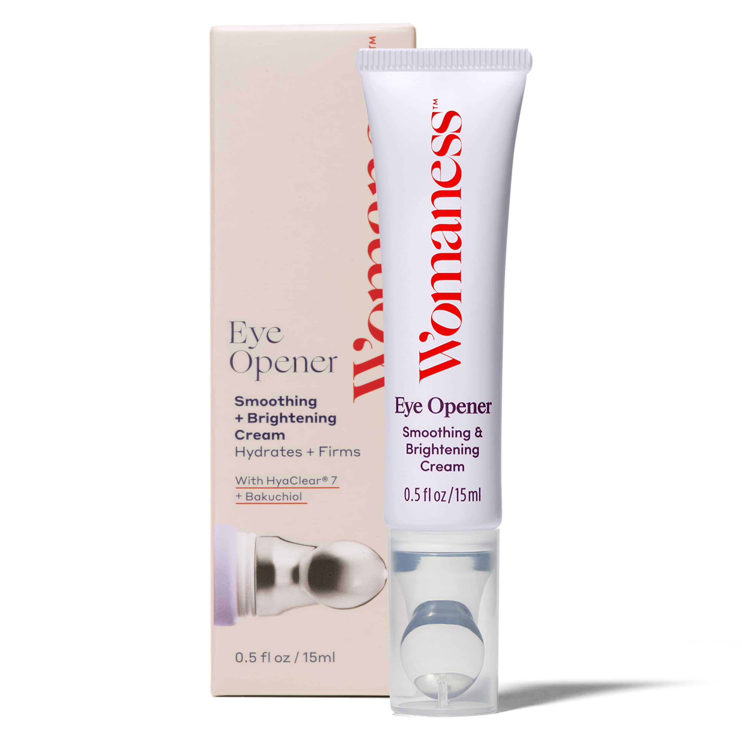 - Eye Opener Under Eye Cream for Puffiness - Fine Lines and Dark Circles - Anti-Aging Treatment with Hyaluronic Acid, Bakuchiol Retinol Alternative and Cooling Applicator - 15ml